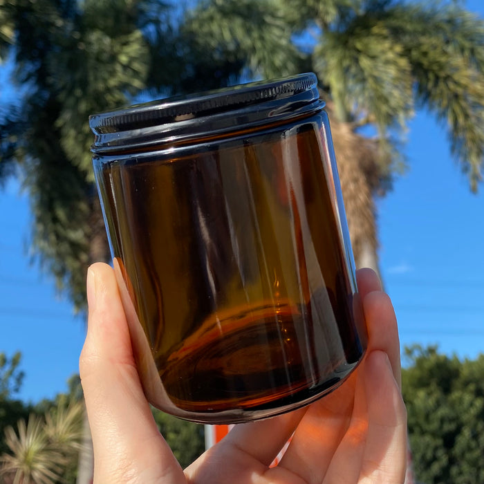 Amber Glass Candle Jar 100ml / 200ml / 250ml / 500ml
