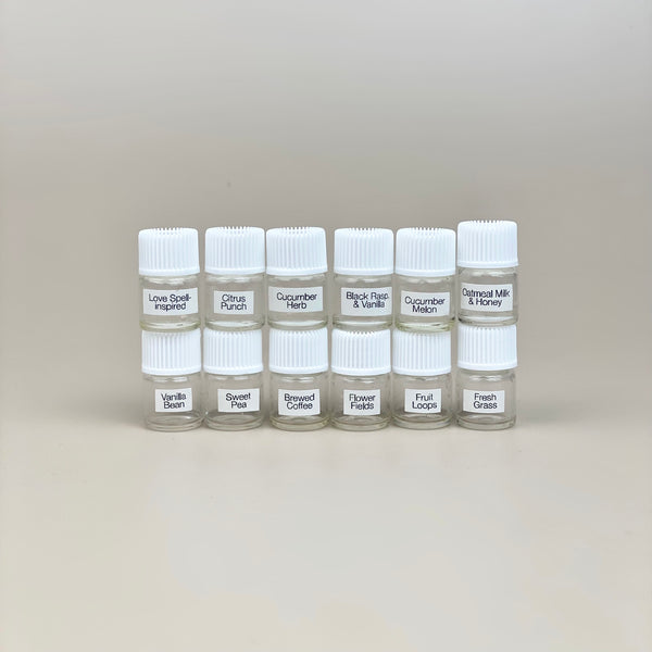 Fragrance oil sniffing set