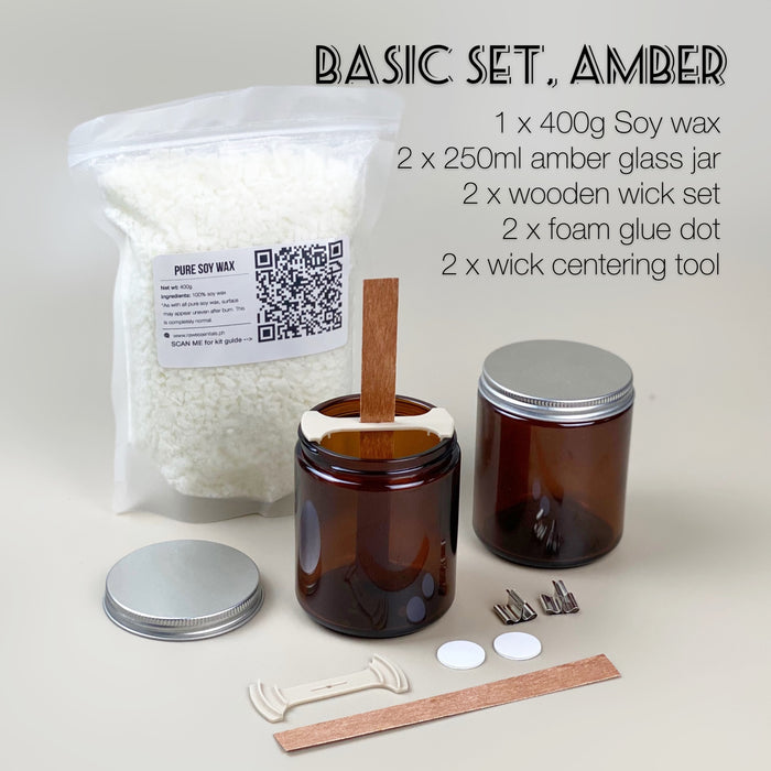 Basic Wooden Wick Candle-Making Kit (Read description for Kit Variations)