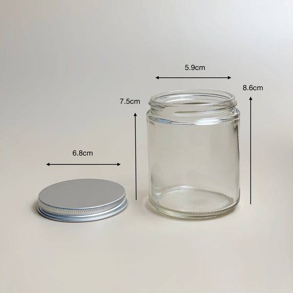 Transparent Glass Candle Jar 120ml / 200ml / 250ml /500ml