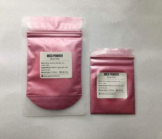 Pink/Red Mica Powder for Soap, Cosmetics, Resin, Slime - 5g / 25g