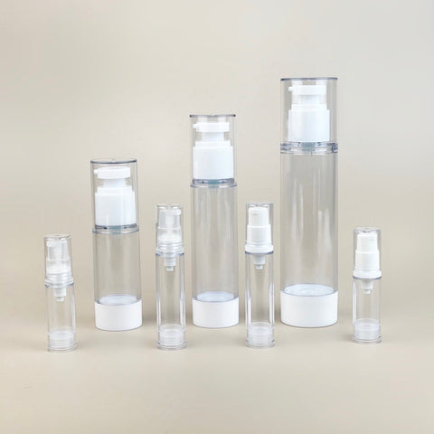 Airless Pump Bottles for Serum / Lotion / Cream (Reusable)