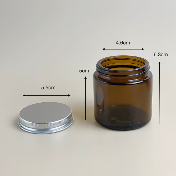 Amber Glass Candle Jar 100ml / 200ml / 250ml / 500ml