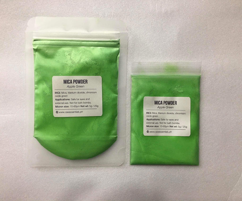 Green Mica Powder for Soap, Cosmetics, Resin, Slime - 5g / 25g