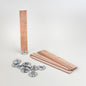 10pc 0.5mm | 1mm Candle Wooden Wicks w/ Sustainers | Round / Flat Wick Sustainers Clips