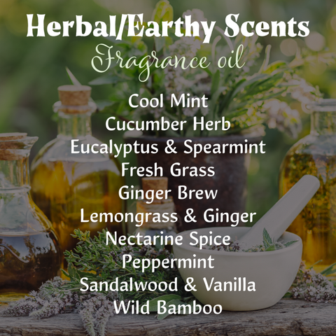 Herbal/Earthy Fragrance Oils for Soap and/or Candles (20g-50g)