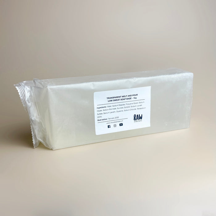 Low Sweat Transparent Melt and Pour Soap Base (1kg)