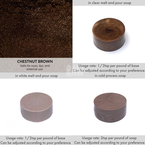 Neutral Mica Powders - 5G Chestnut Brown & Neon Pigments