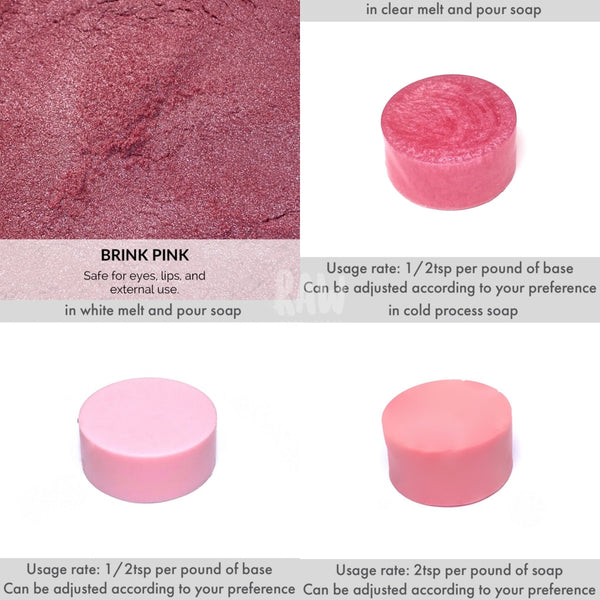 Pink/red Mica Powders - 5G & Neon Pigments