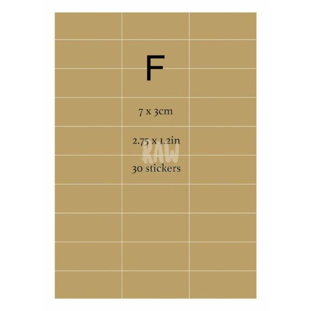 Printable Diecut Kraft Sticker Paper F Labels