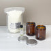 Pure Soy Candle-Making Kit - Amber Glass Basic Set / Caramel Macchiato Candles