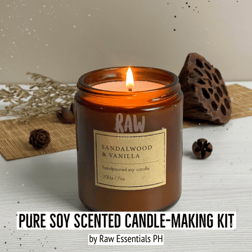 Pure Soy Candle-Making Kit - Amber Glass Candles