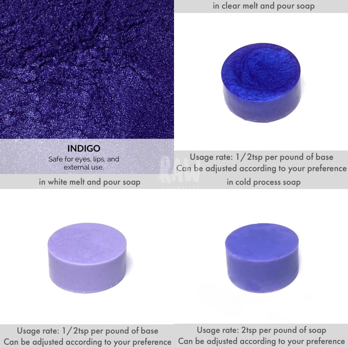 Purple/violet Mica Powders - 5G Indigo & Neon Pigments