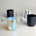 Rounded-Bottom Glass Jars (Matte Black Transparent Or Iridescent)