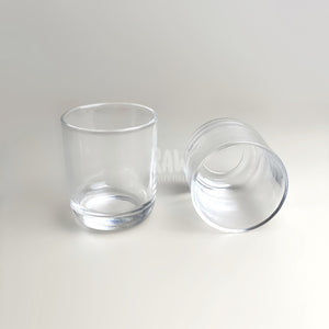 Rounded-Bottom Glass Jars Transparent