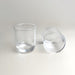 Rounded-Bottom Glass Jars Transparent