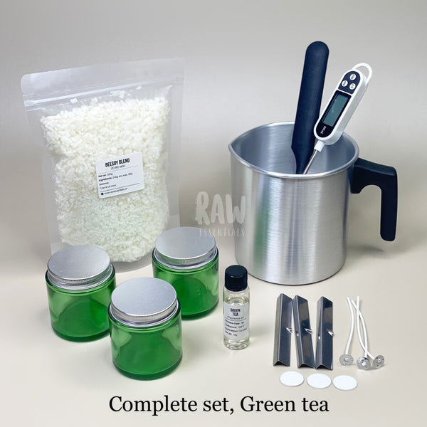 Scented Candle-Making Kit (Phthalate-Free) Complete Set / Green Tea Kits