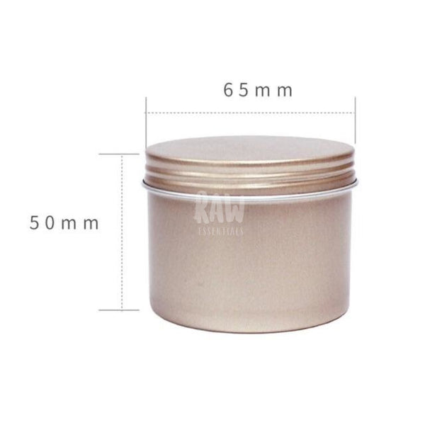 30Pcs 100G Aluminum Jar - Light Gold